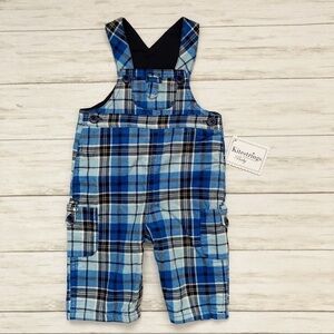 NWT Kitestrings by Hartstrings Plaid Baby Overalls